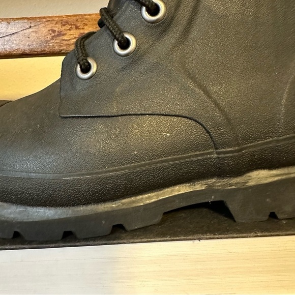 Muck Boot Co Black Steel Toe Lace Up Boots Rubber - Picture 3 of 11